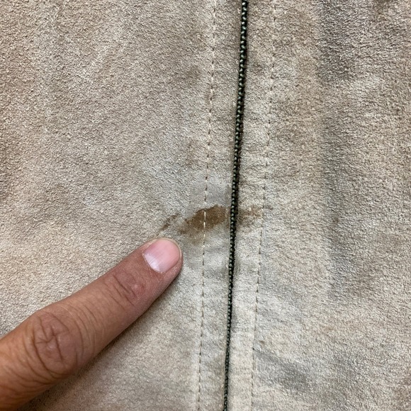 Wilsons Leather M Julian Moto Suede Jacket Mens L Tan Lined Racer - Picture 4 of 15